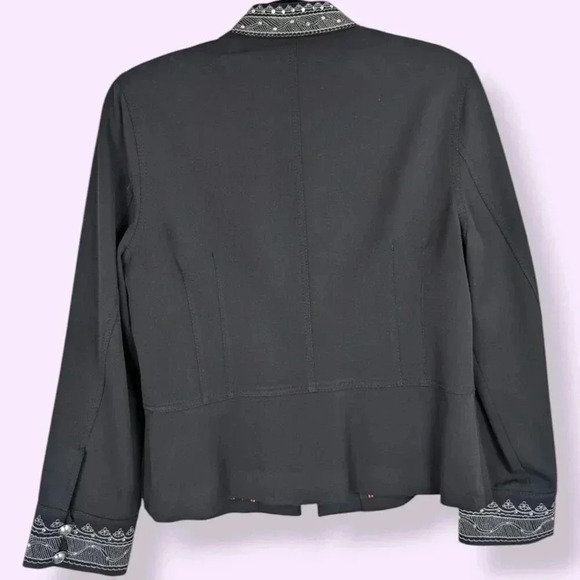 Bianca Nygard Petite Embroidered Black Jacket - Picture 5 of 8